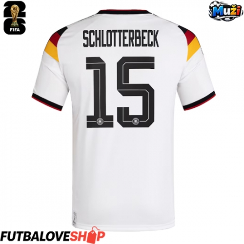 Dres Nemecko Nico Schlotterbeck #15 Domáci MS 2026 Krátky Rukáv